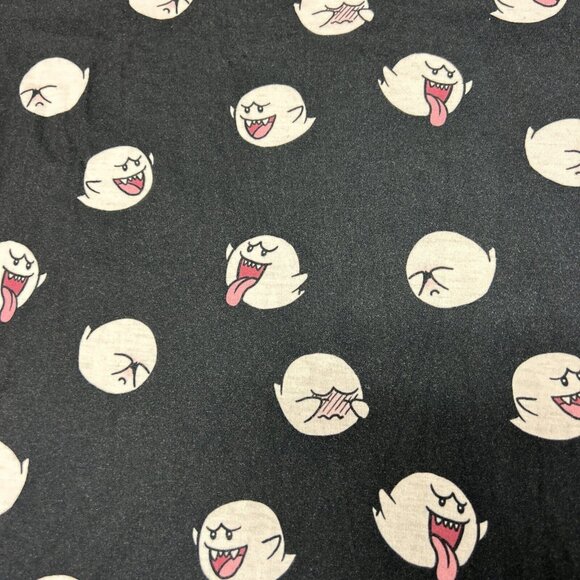 Mario Ghost Boo All Over Print Black T Shirt Adult Size M Halloween - Picture 2 of 8